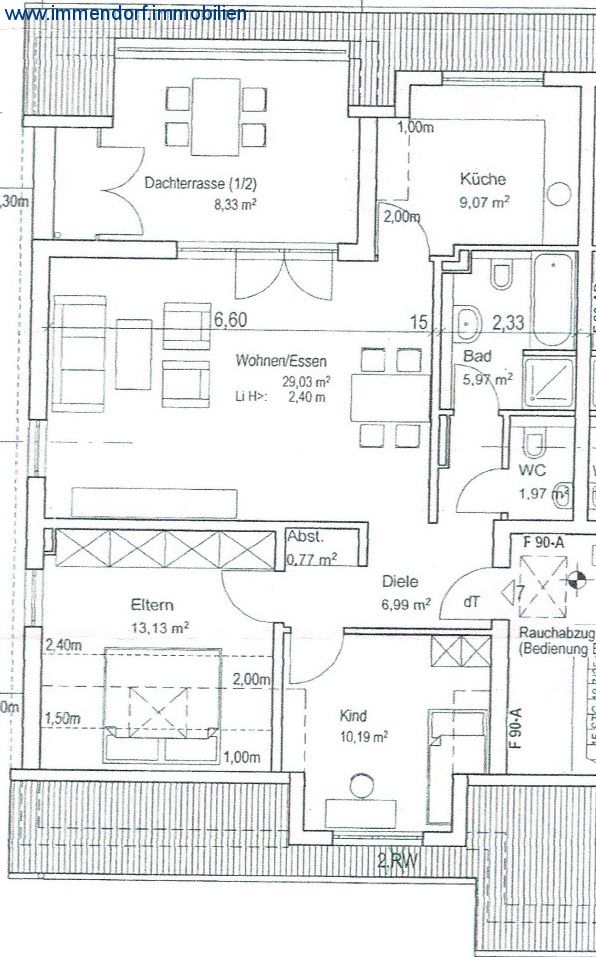 Referenz Objekt Vermietung: TOP 3 ZIMMER WOHNUNG MIT DACHTERRASSE